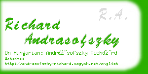 richard andrasofszky business card